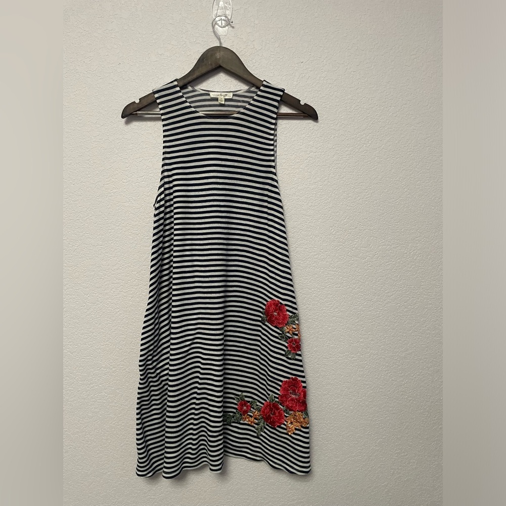 Nine Britton Navy and White Striped Top